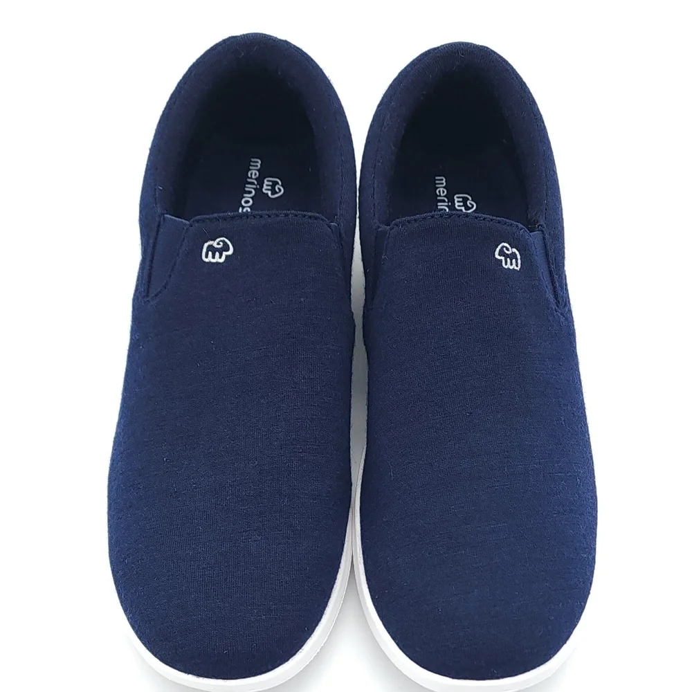 Merinos Women’s Slip-On Warm Winter Shoes Size 12 Blue Comfy Slippers